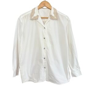 VTG Desert Revival Shirt Womens M‎ Black Western Embroidered Pearl Snap Cowboy